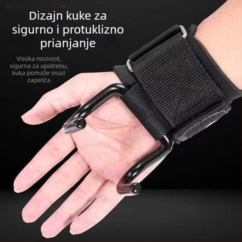 Zaštitnik zapešća za dizanje utega s protukliznim kukom