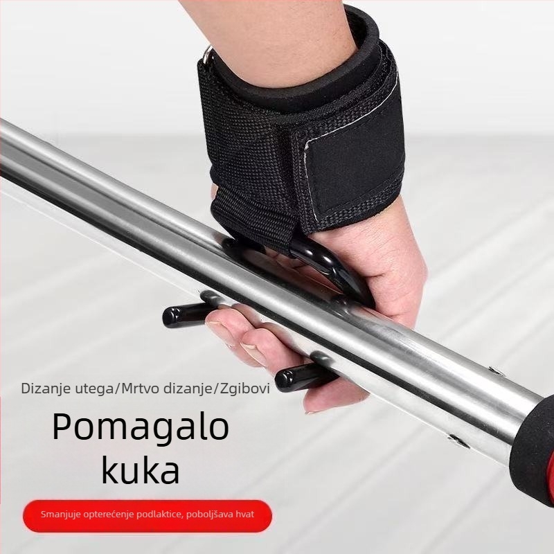 Zaštitnik zapešća za dizanje utega s protukliznim kukom