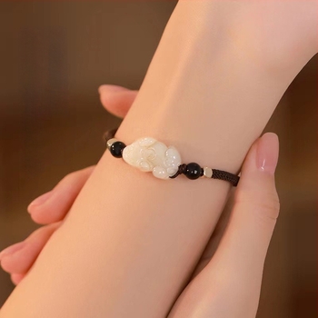 Pixiu narukvica od Hetijanskog nefrita - unisex modni nakit za muškarce i žene