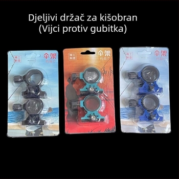 Držač kišobrana od aluminijske legure za kutiju za ribolov, podijeljeni sklopivi dodatak, lagan i čvrst nosač