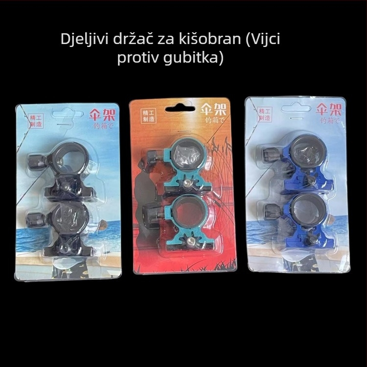 Držač kišobrana od aluminijske legure za kutiju za ribolov, podijeljeni sklopivi dodatak, lagan i čvrst nosač
