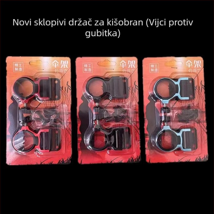 Držač kišobrana od aluminijske legure za kutiju za ribolov, podijeljeni sklopivi dodatak, lagan i čvrst nosač