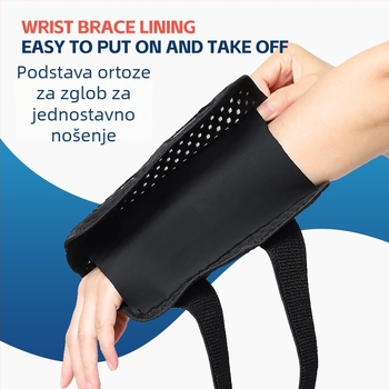Prozračni perforirani zglobni pojas s aluminijskom pločom za potporu, dvostruke Velcro trake, podesiva kompresija, sportska potpora zgloba za odrasle