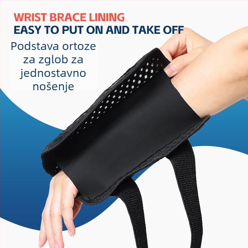Prozračni perforirani zglobni pojas s aluminijskom pločom za potporu, dvostruke Velcro trake, podesiva kompresija, sportska potpora zgloba za odrasle