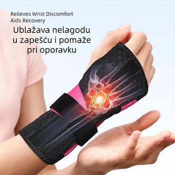 3-u-1 ortoza zapešća s podesivim remenom i prozračnim preklopom za podršku tetive i zgloba zapešća