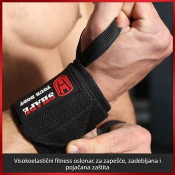 Profesionalna podrška zapešća za fitness – prilagodljiva narukvica za zaštitu od uganuća, za trening snage i mrtvo dizanje