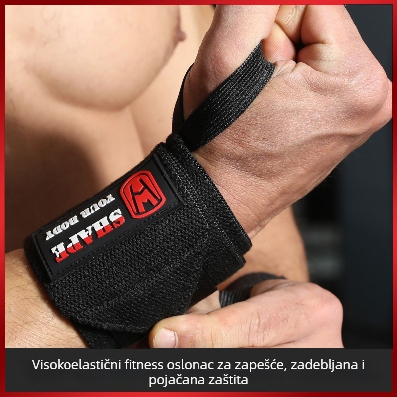 Profesionalna podrška zapešća za fitness – prilagodljiva narukvica za zaštitu od uganuća, za trening snage i mrtvo dizanje