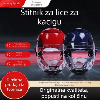 Taekwondo šlem za zaštitu glave s prozirnom uklonjivom maskom za lice