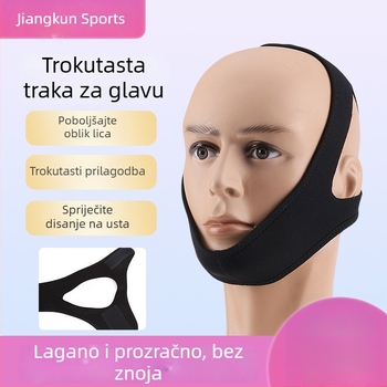 Trokutasta traka za glavu s zaštitom brade, kompresijska traka za lice i potpora čeljusti, pomoć pri disanju