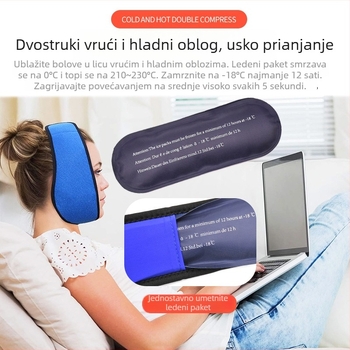 Pojas za ledeno i toplu kompresiju lica i čeljusti, maska za lice i zamjenjivi ledeni paket