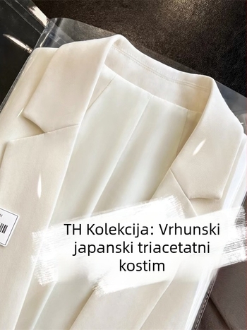 Žensko sako od triacetata, udoban kroj, gradski stil, proljeće 2024, MY1904