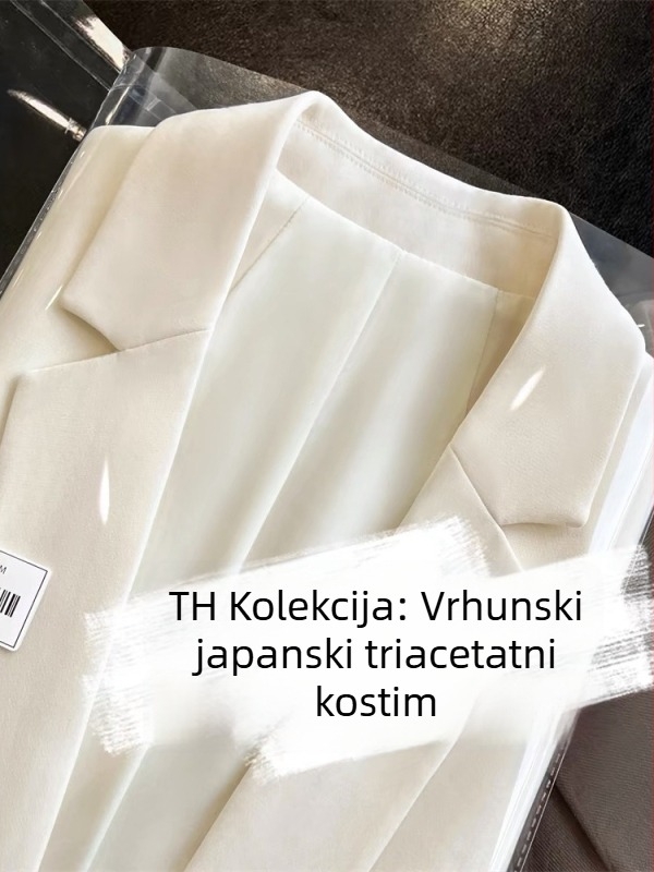 Žensko sako od triacetata, udoban kroj, gradski stil, proljeće 2024, MY1904