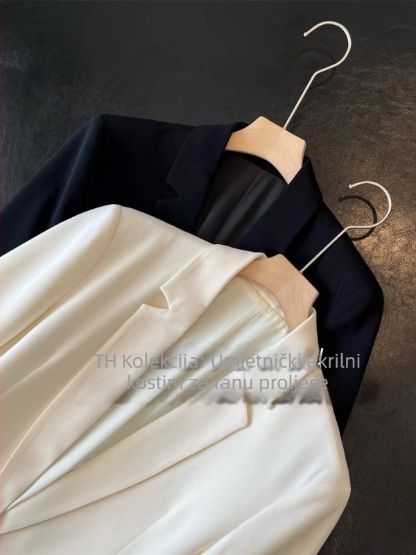 Žensko sako od triacetata, udoban kroj, gradski stil, proljeće 2024, MY1904