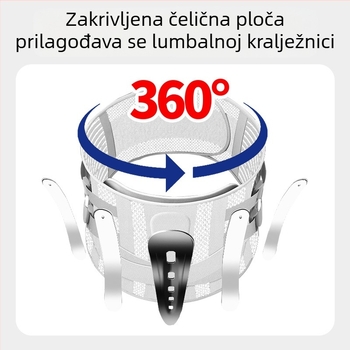Prozračni lumbalni pojas za muškarce i žene, namijenjen rehabilitaciji od lumbalne hernije, pojas s čeličnom pločom podrškom