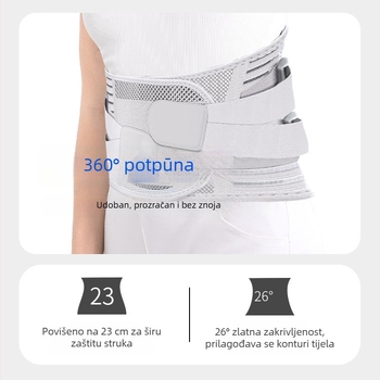 Prozračni lumbalni pojas za muškarce i žene, namijenjen rehabilitaciji od lumbalne hernije, pojas s čeličnom pločom podrškom
