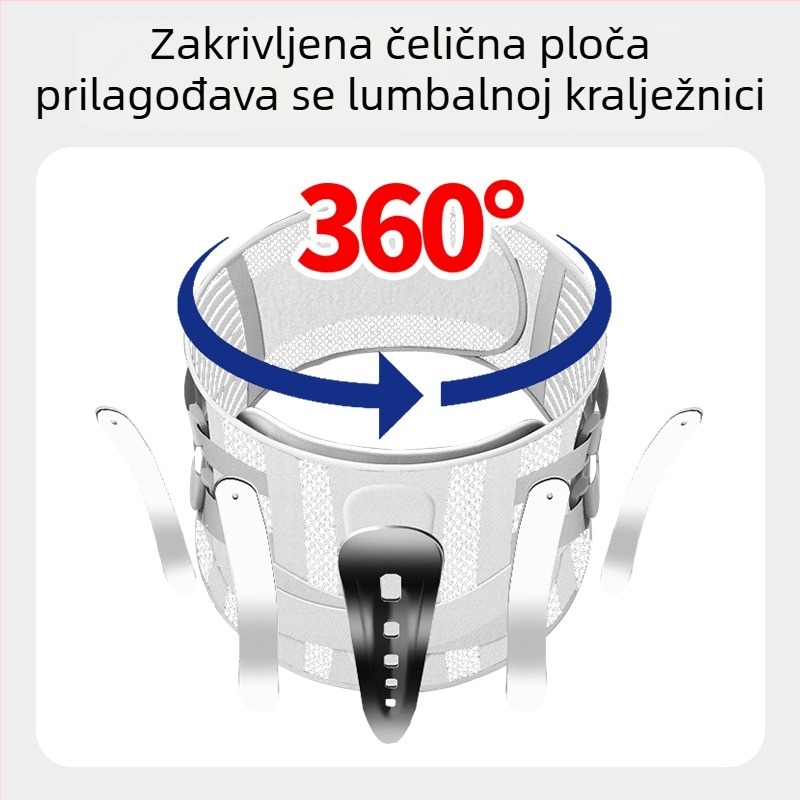 Prozračni lumbalni pojas za muškarce i žene, namijenjen rehabilitaciji od lumbalne hernije, pojas s čeličnom pločom podrškom