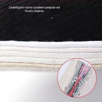 Crne slip-on tenisice od korduroja s ravnim potplatom za muškarce i žene – casual/posao