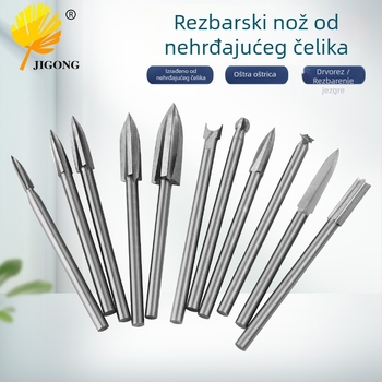 Drvena glodalica s tri oštrice, mini nož za rezbarenje od oraha, set alata za drvenu rezbariju, nož za korijensku rezbu