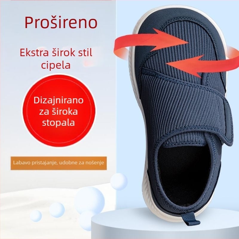 Jesenske tenisice za starije osobe, velike veličine, široki prednji dio, Flyknit tenisice za muškarce i žene