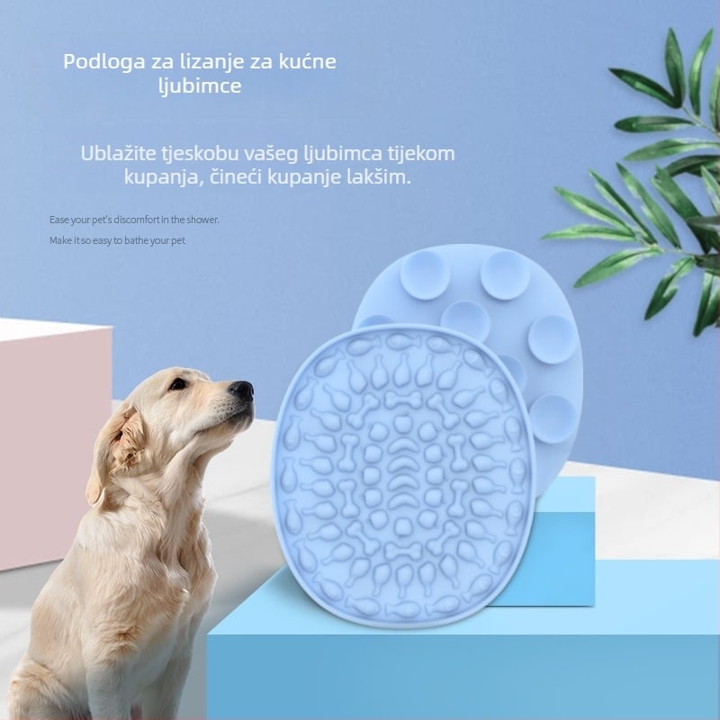 Silikonska podloga za lizanje i posuda za sporo hranjenje za pse i mačke – interaktivna igra s hranom