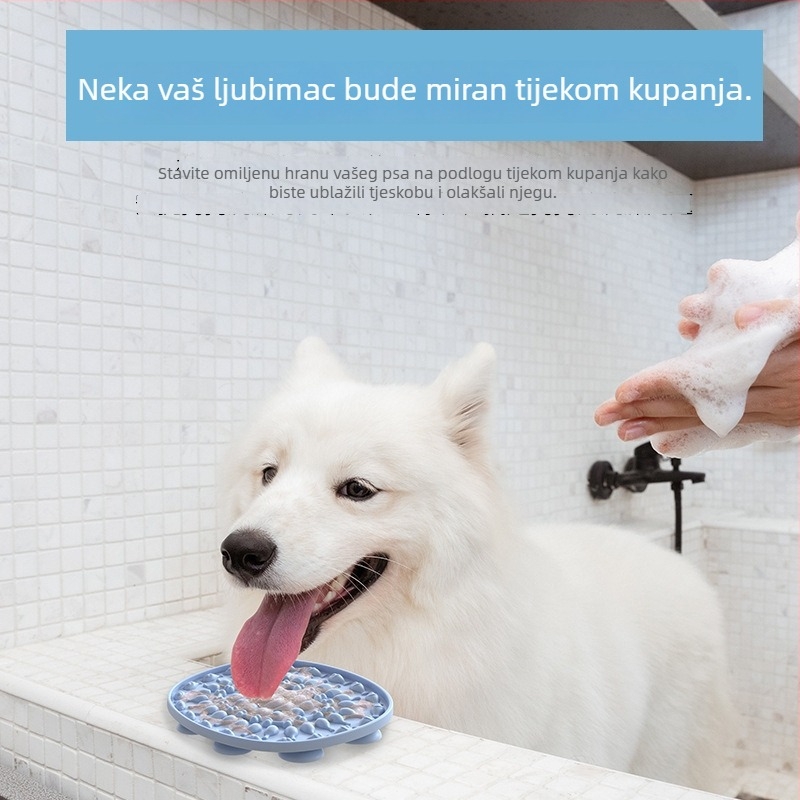 Silikonska podloga za lizanje i posuda za sporo hranjenje za pse i mačke – interaktivna igra s hranom