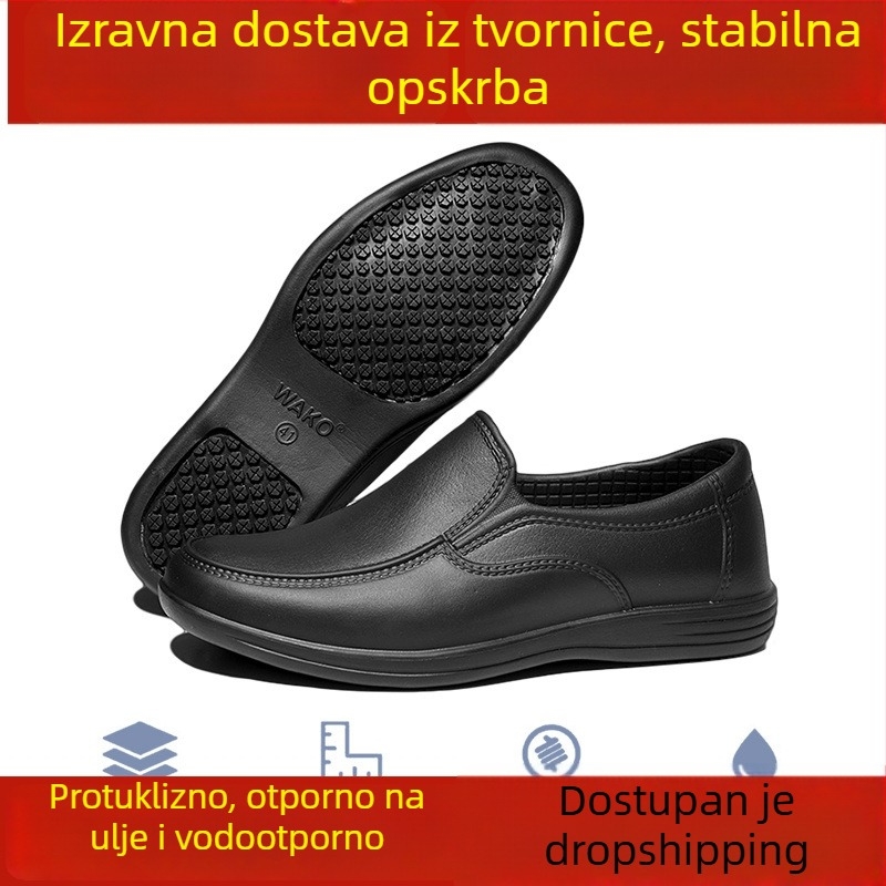 Wako cipele za kuhara, protuklizne kuhinjske cipele, gumene radne cipele otporne na ulja i vodu, za muškarce