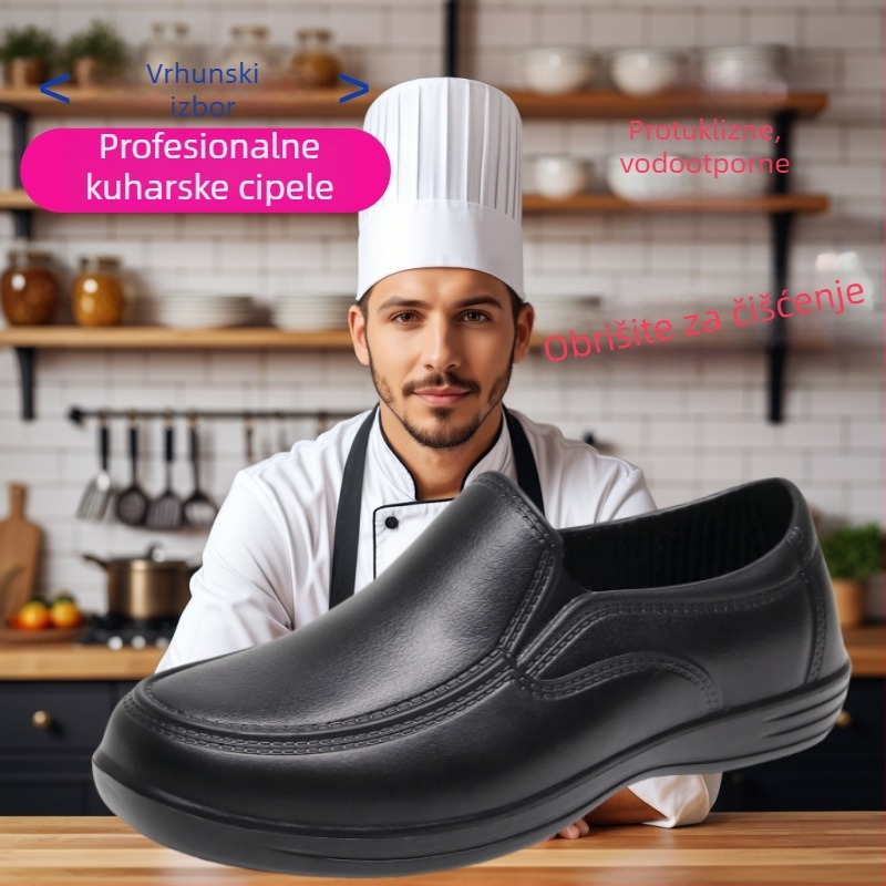 Unisex cipele za kuhare, protuklizne, vodootporne, otporne na masnoće, za kuhinje, hotele, kantine i restorane