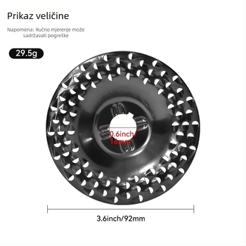 Novi disk za brušenje drveta za kutnu brusilicu – jednostavno uklanjanje otpada i oblikovanje drveta; tvrdi kružni brusni kotač za korijenom skulptirano drvo i čajnu tacnu