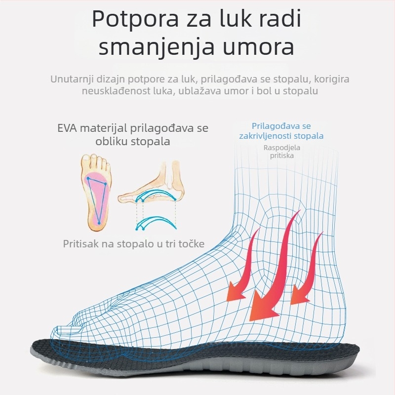 Sportski ulošci za cipele za muškarce i žene, prozračni memorijska pjena, upijaju znoj i neutraliziraju miris, debeli, visoke elastičnosti, ublažavaju udarce.