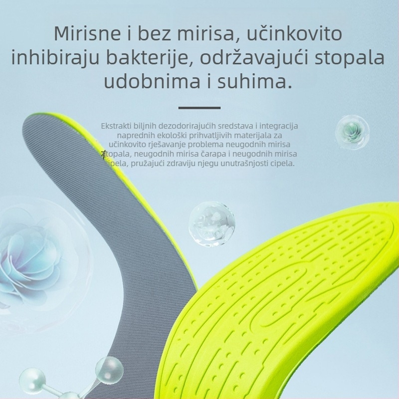 Unisex sportske uloške s apsorpcijom znoja, dezodorirajuće i prozračne, EVA ublažava udarce; rezanje na veličinu, model 312