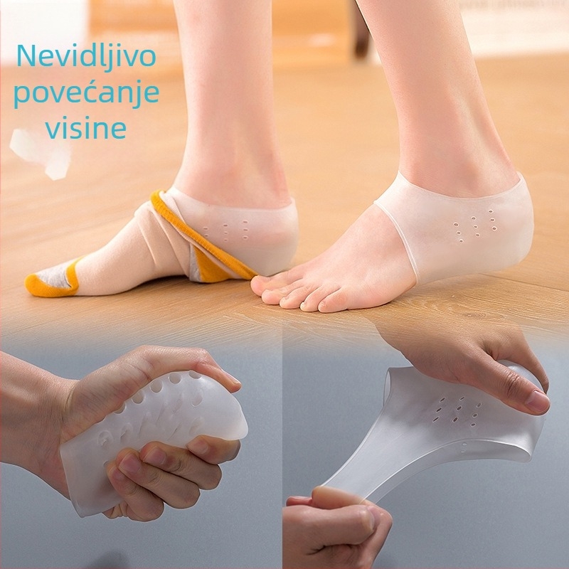 Prozirna uložak za povećanje visine, 5,0 cm, silikonska peta, prozračna