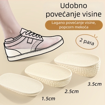 Unutarnje uloške za povećanje visine, za muškarce i žene, nevidljive, polupodloga, kompatibilne s Martin čizmama i AJ tenisicama