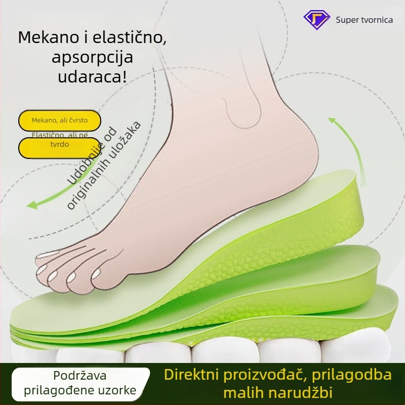 Uložak za povećanje visine – EVA, izuzetno mekan, apsorpcija udaraca, cijela potplata, za muškarce i žene