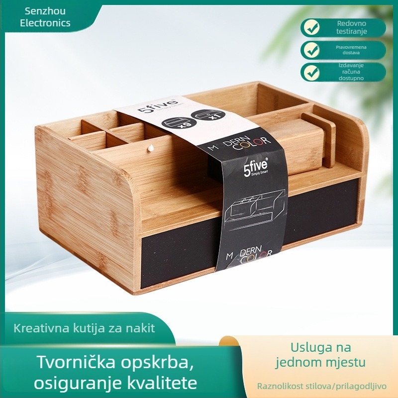 Kreativna drvena kutija za nakit s ladicama, dvostruki organizator