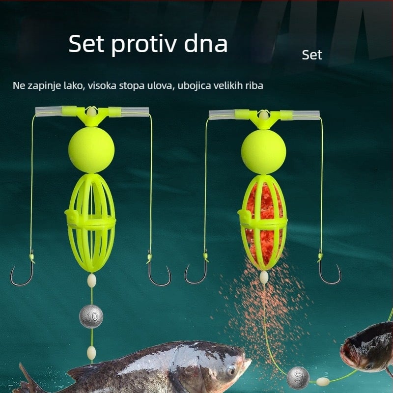 Set za obrnuti ribolov na dnu – dvostruka kuka, morska štapa