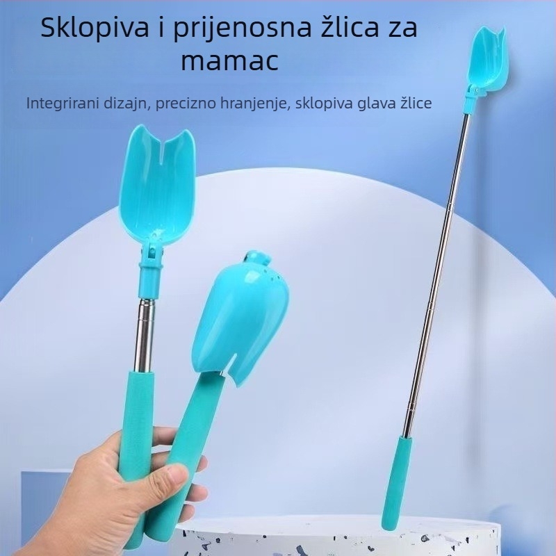 Prijenosna sklopiva teleskopska žlica za mamac, za dugog dometa bacanja