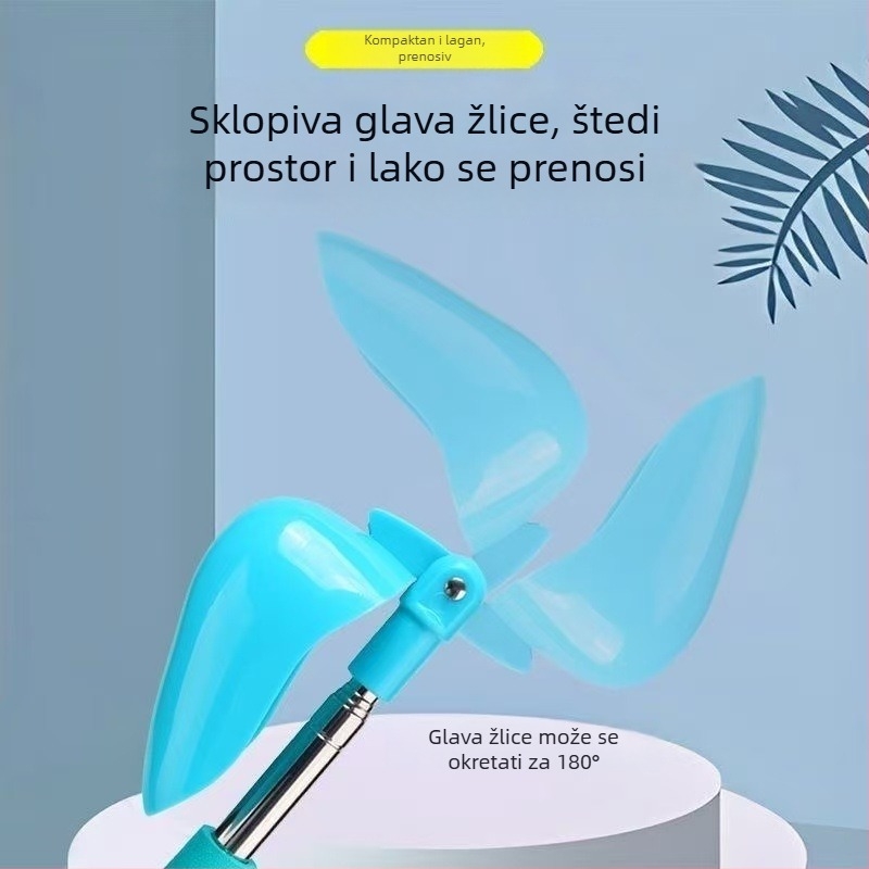 Prijenosna sklopiva teleskopska žlica za mamac, za dugog dometa bacanja