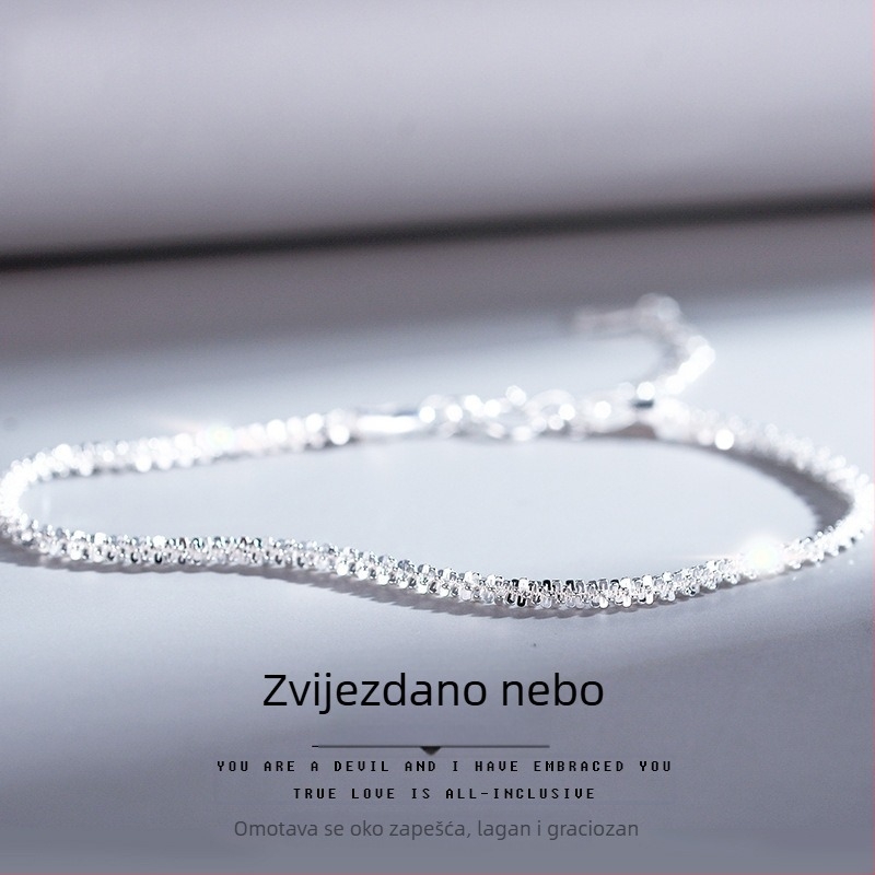 Ženska narukvica, stilna, minimalistička, podesiva, sjajna, inspirirana Gypsophila