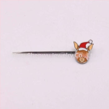 Nova kolekcija klipsa za kosu za djecu, božićni likovi životinja od legure i emajla, s elementima jelena