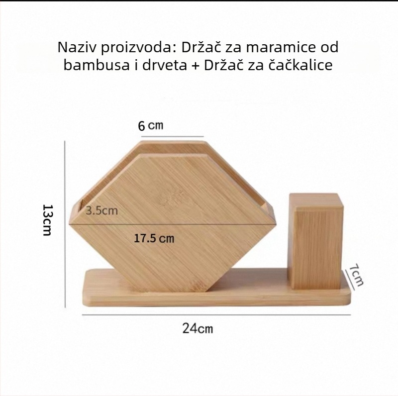 Drvena kutija za čačkalice za kućnu upotrebu, kreativni i minimalistički dizajn, prijenosni četvrtast držač čačkalica za hotele i restorane