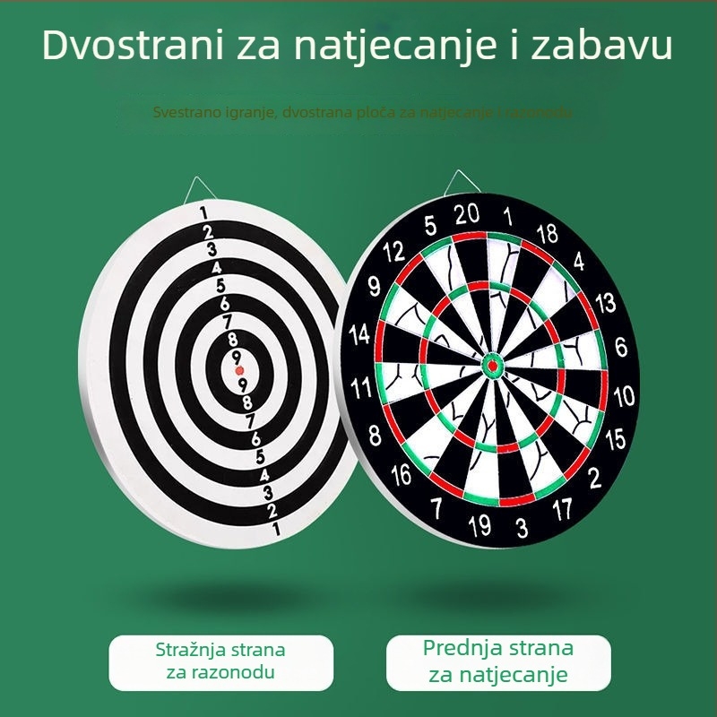 Unutarnji set za darts za kućnu upotrebu – profesionalna darts ploča s flokiranom površinom, za djecu i odrasle