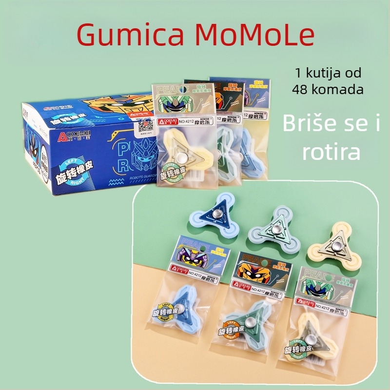 Odami 399 Rotirajuća gumena gumica u crtanom stilu, termosenzitivna guma za lako brisanje