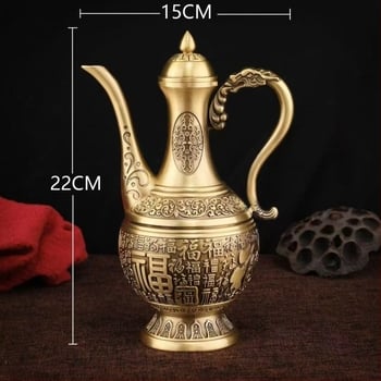 Bakreni reljefni ukras za Baifu bocu vina, stolna dekoracija za dom, elegantan moderan dodatak za vino