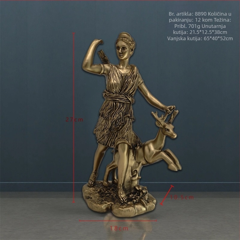 Anubis statua za stolni ukras, retro božica inspirirana mitologijom