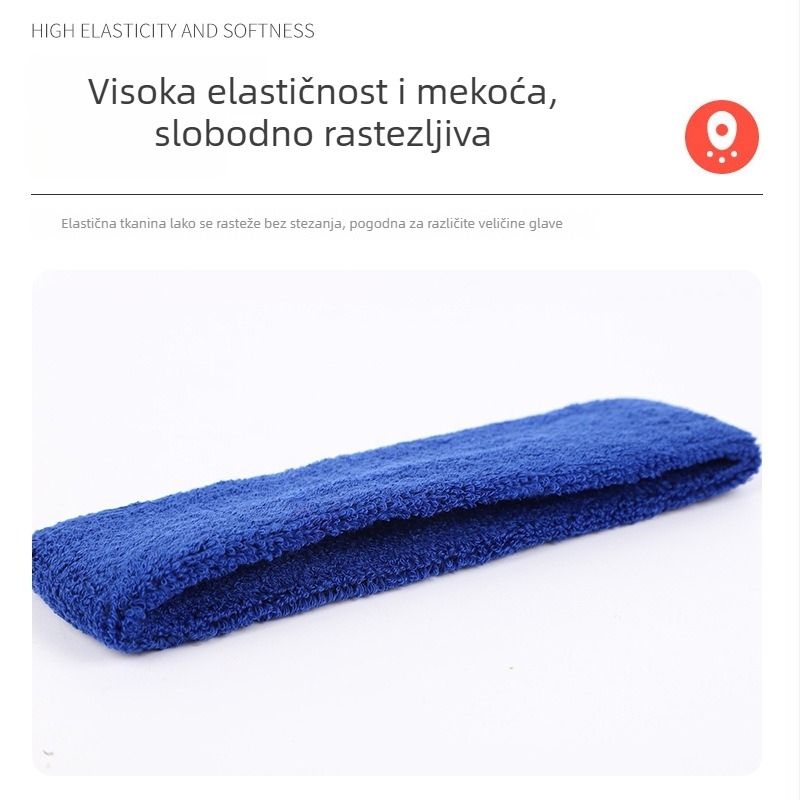 Sportska traka za glavu s ručnikom za upijanje znoja, prozračna, za jogu, za muškarce i žene, višebojna.