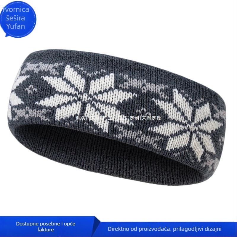 RPET pleteni traka za glavu s jacquard uzorkom, upijajuća znojna traka za čelo, prilagodljiva