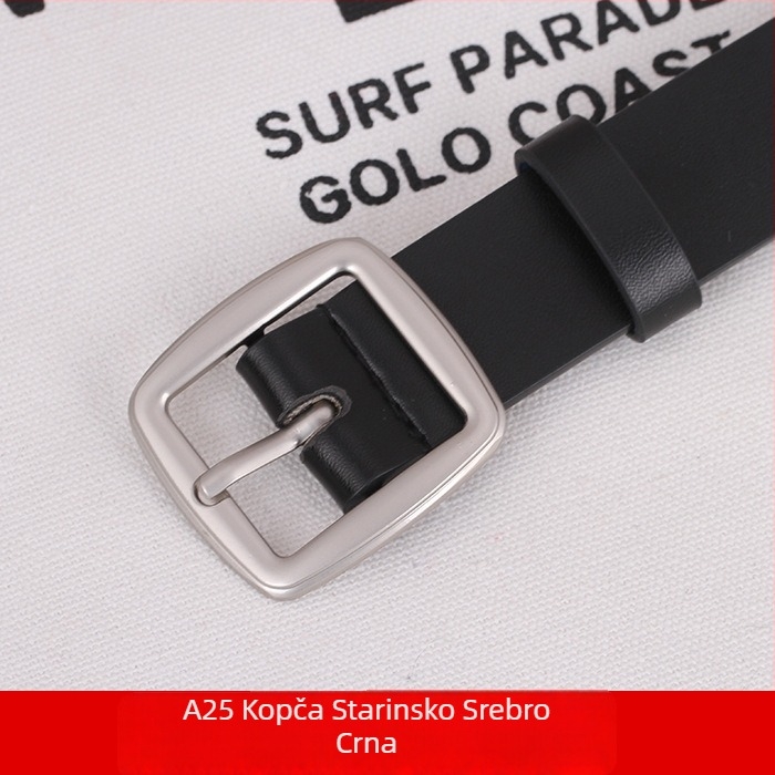 Korejski chic pojas sa kvadratnom kopčom, retro dizajn, umjetna koža, za svakodnevno nošenje, studenski, jednostavan i svestran