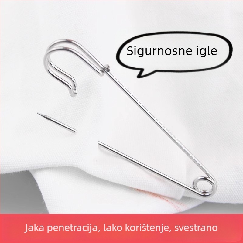 Visokokvalitetni nehrđajući čelični sigurnosni pin za odjeću, vintage broš dekoracija, ukrasni pin s klipom