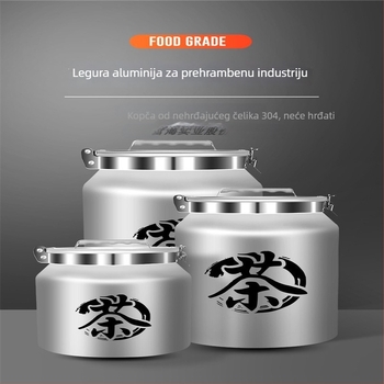 Aluminijski spremnik za čaj, velika kapaciteta, čvrsto zatvarajući spremnik za čaj
