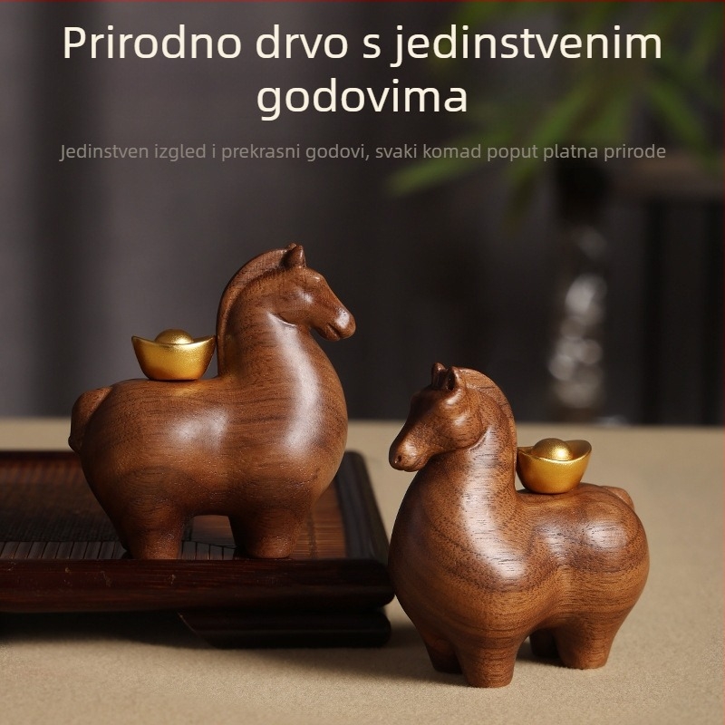 K�n z paulownii s mešnim završetkom — stolna dekoracija do dnevnog boravka, moderan dizajn, poklon za useljenje